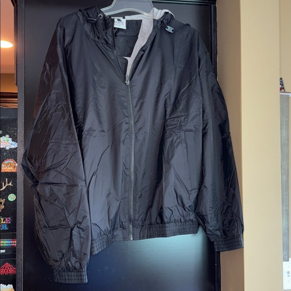New Augusta Black Hooded Jacket M
